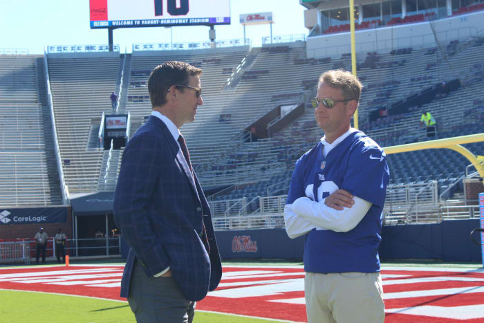 Lane Kiffin and Eli Manning 2